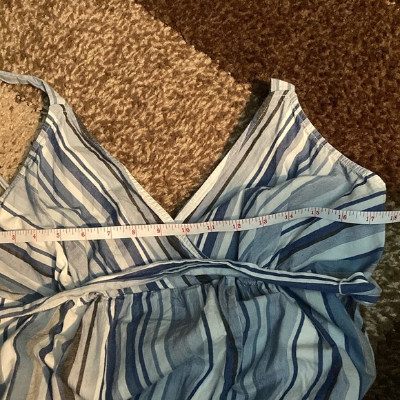 Motherhood Blue and White Wrap Tank Top - Picture 11 of 13